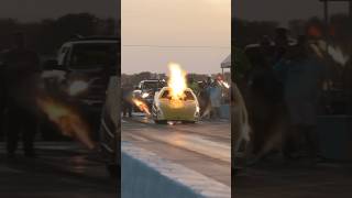 Nitrous Backfire Jade Cook’s nitrous assisted Funny Car goes 🔥 nitrous racing boom dragrace [upl. by Rieth]