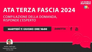 Ata terza fascia 2024 la compilazione della domanda insieme allesperto [upl. by Htaeh]