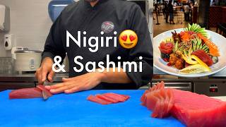 How to Cut Tuna for Nigiri amp Sashimi  3 way to Slice Tuna for Sushi amp Sashimi with SMS [upl. by Emixam]