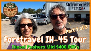 FORETRAVEL IH45 Interior Review  MID 400K QUALITY DIESEL PUSHER RV [upl. by Nerej]