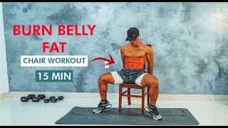 REDUCE BELLY FAT WITH ABS EXERCISES CHAIR At Work at home at school [upl. by Mond]