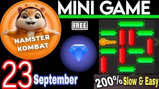 23rd September 🔑🐹 Puzzle Trick Hamster Kombat S2 Mini Game Solved slow step by step 🎮 [upl. by Dahs]