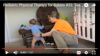 Teaching Cruising along Furniture Pediatric Physical Therapy for Babies 33 [upl. by Iorio]