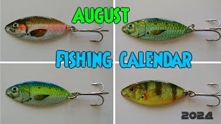 August fishing calendar [upl. by Hpeseoj]