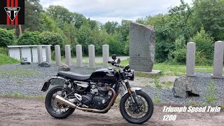 Triumph Speed Twin 1200  Ride  Norton Onboard camera 4K [upl. by Spalding784]