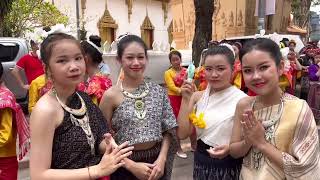 Lao new year 2023 Vientiane บุญปีใหม่ลาว วันที่ 14042023 [upl. by Delanos]