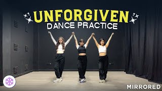 YKM LE SSERAFIM  UNFORGIVEN Dance Practice 3 members Mirrored 3명 [upl. by Nilok229]