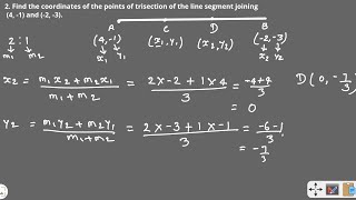 Class 10 Ch  7 Coordinate Geometry Exercise72 question no 2  NEW NCERT CBSE [upl. by Dnalhsa101]