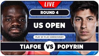 TIAFOE vs POPYRIN • US Open 2024 • LIVE Tennis Play by Play Stream [upl. by Rebecca]