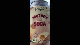 VitaLife Organic Prebiotic Root Beer Soda Review [upl. by Ybhsa]