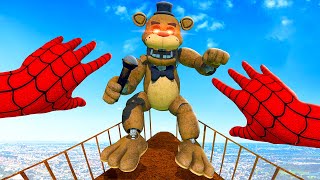 Throwing Freddy Off a HUGE Tower  Bonelab VR Mods [upl. by Tnecnivleahcim]