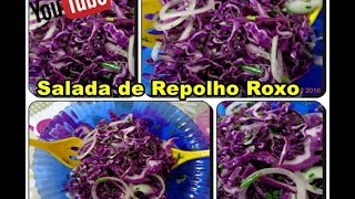 Salada de Repolho Roxo como Corto e Tempero [upl. by Eesak]