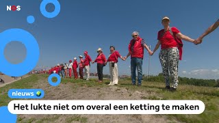 Ketting van duizenden mensen voor het klimaat [upl. by Yeldua781]