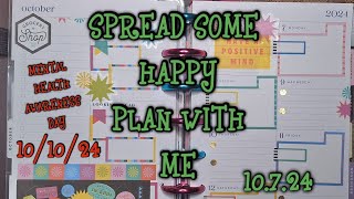 MINI HAPPY PLANNERDASHBOARD LAYOUTOCT 7 2024 [upl. by Gainer]