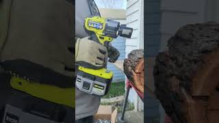 RYOBI PSBIW25 COMPACT IMPACT WRENCH 8 AMP 21700 CELL Battery MAKING A MESS 275 FOOT POUNDS [upl. by Mercorr]