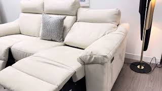 Natuzzi ESTREMO C126 Svinge Fabric Power Reclining 3 amp 3 Seater Sofas Sale Ex Display Clearance Max [upl. by Hijoung]