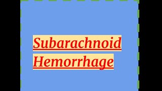 Subarachnoid hematoma [upl. by Ylliw]