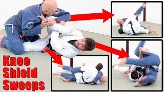 Knee Shield Half Guard Sweeps Using the ActionReaction Principle [upl. by Maltz]