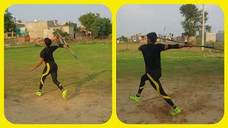 3step and 5step cross runway javelin throw video sjavelin throw practicescross runway [upl. by Ketty]