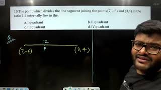 The point which divides the line segment joining the points76 and 34 in the ratio 12 intern [upl. by Ardnasela]