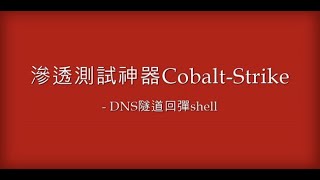 PentestTool How to use Cobalt Strike with dns tunnelCobalt Strike使用dns建立連線 [upl. by Sissel]