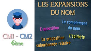 Les expansions du nom  CM1 CM2 6ème  Petits Savants [upl. by Fleeman]