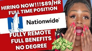 FULL TIME POSITIONNATIONWIDEHIRING NOW89HREASYJOBNO DEGREE FULLY REMOTEFULL BENEFITS [upl. by Yeldua839]