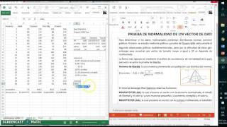 DISTRIBUCIÓN NORMAL MULTIVARIADA PRUEBA DE MARDIA EN EXCEL [upl. by Yalahs]