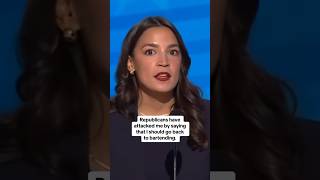 Alexandria OcasioCortez says quotthere is nothing wrong with working for a livingquot during DNC speech [upl. by Anwad247]