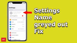 iPhone settings name greyed out  How do I Fix my greyed Apple ID [upl. by Reddy]