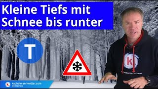 Kleine Tiefs bringen Schneechancen bis in tiefe Lagen [upl. by Ahsiret]