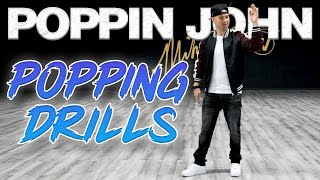 Popping Drills Dance Moves Tutorials Poppin John  MihranTV MIHRANKSTUDIOS [upl. by Menard]