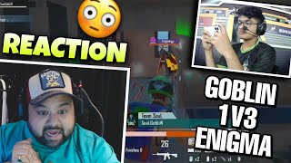 Goblin 1v3 EnigmaGoldy Bhai Reaction😍🚀  Vibe With Goldy [upl. by Aerdnu537]