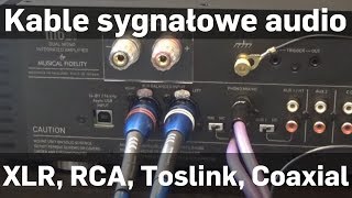 Kable sygnałowe audio cyfrowe i analogowe RCA XLR optyczne koaksjalne ENG subtitles [upl. by Lennard]