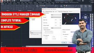 AutoCAD Dimension Style Manager Command Complete Tutorial  AutoCAD Dimension Setting [upl. by Grof636]