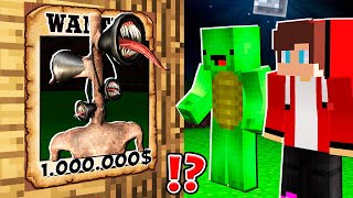 Why Creepy SIREN HEAD is WANTED at 3am Mikey and JJ vs Sirenexe   in Minecraft Maizen [upl. by Nuoras]