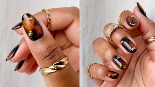 The Easiest Tortoiseshell Nails  Part 2  Using Tortoiseshell Foil amp Makartt Foil Glue [upl. by Anij]