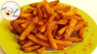 Selbstgemachte Pommes frites 🍟  Heißluftfritteuse Airfryer  Rezept [upl. by Yelnet]