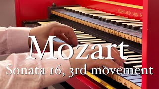 Mozart Sonata 16  3rd movement K545  Harpsichord Music [upl. by Ytirahs300]