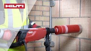 HOW TO use Hilti DD 150 coring tool for handheld dry drilling in masonry [upl. by Ahsiat141]