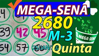 Dicas Mega Sena 2680 desta QUINTAFEIRA [upl. by Aggarwal]