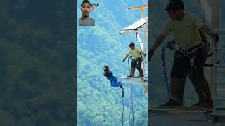 zipline adventure paragliding travel fun bungeejumping bungee jumping trending bollywood [upl. by Attezi332]