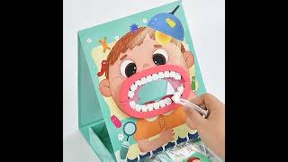 Kids Wooden Dental Playset  Realistic Dentist Kit for Pretend Play amp Learning [upl. by Livi]