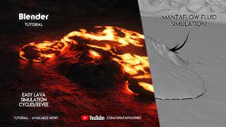 How to make a Lava Flow Simulation in Cycles or Eevee  TUTORIAL [upl. by Eralcyram]