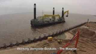 First Dredging Job for the Magnor  WM Plant Hire [upl. by Htebazileharas]