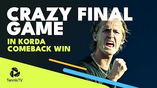 Amazing Final Game in Sebastian Korda Comeback Win  Miami 2022 Highlights [upl. by Adnanref]