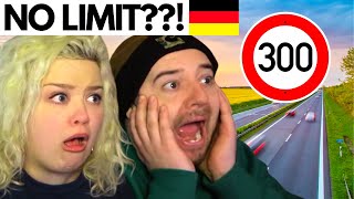 WHY GERMANYS AUTOBAHN HAS NO SPEED LIMIT  American Couple Reaction [upl. by Peterus]