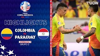 HIGHLIGHTS  Colombia vs Paraguay  Copa América 2024  J1  TUDN [upl. by Janicki400]