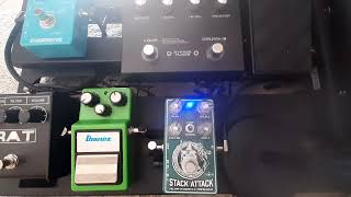 NUX MG300 delay chorus Proco Rat 2  Caline Stack Attack clean compressor Stacking test [upl. by Maddi]