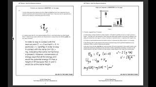 2024 AP Physics 1 FRQ Solutions  Paragraph and Short Answer Questions 1 4 5 [upl. by Oelak]